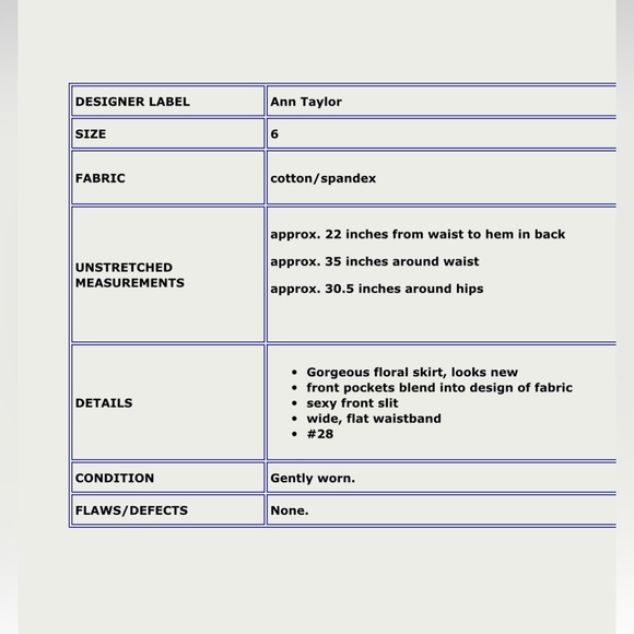 Ann Taylor LOFT Cotton Front Slit Stained Glass Pencil Skirt Size 6 ,Boho-Chic - Picture 13 of 13